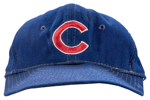 Late 1960s Fergie Jenkins Game Used and Signed Chicago Cubs Cap (Beckett)